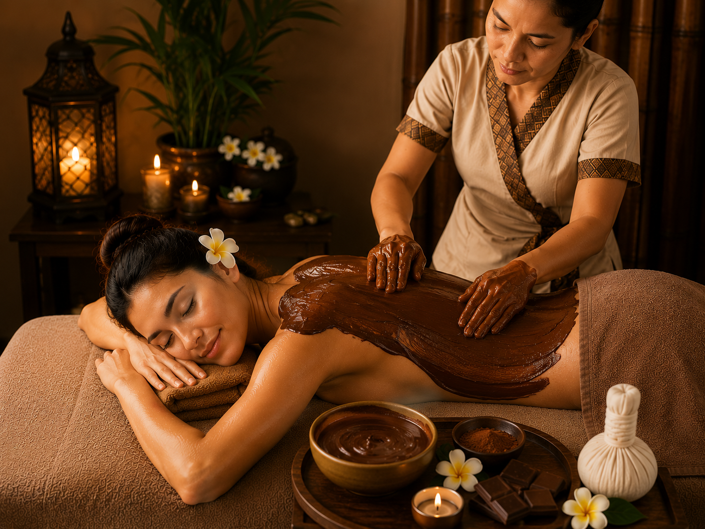 Hot chocolate massage
